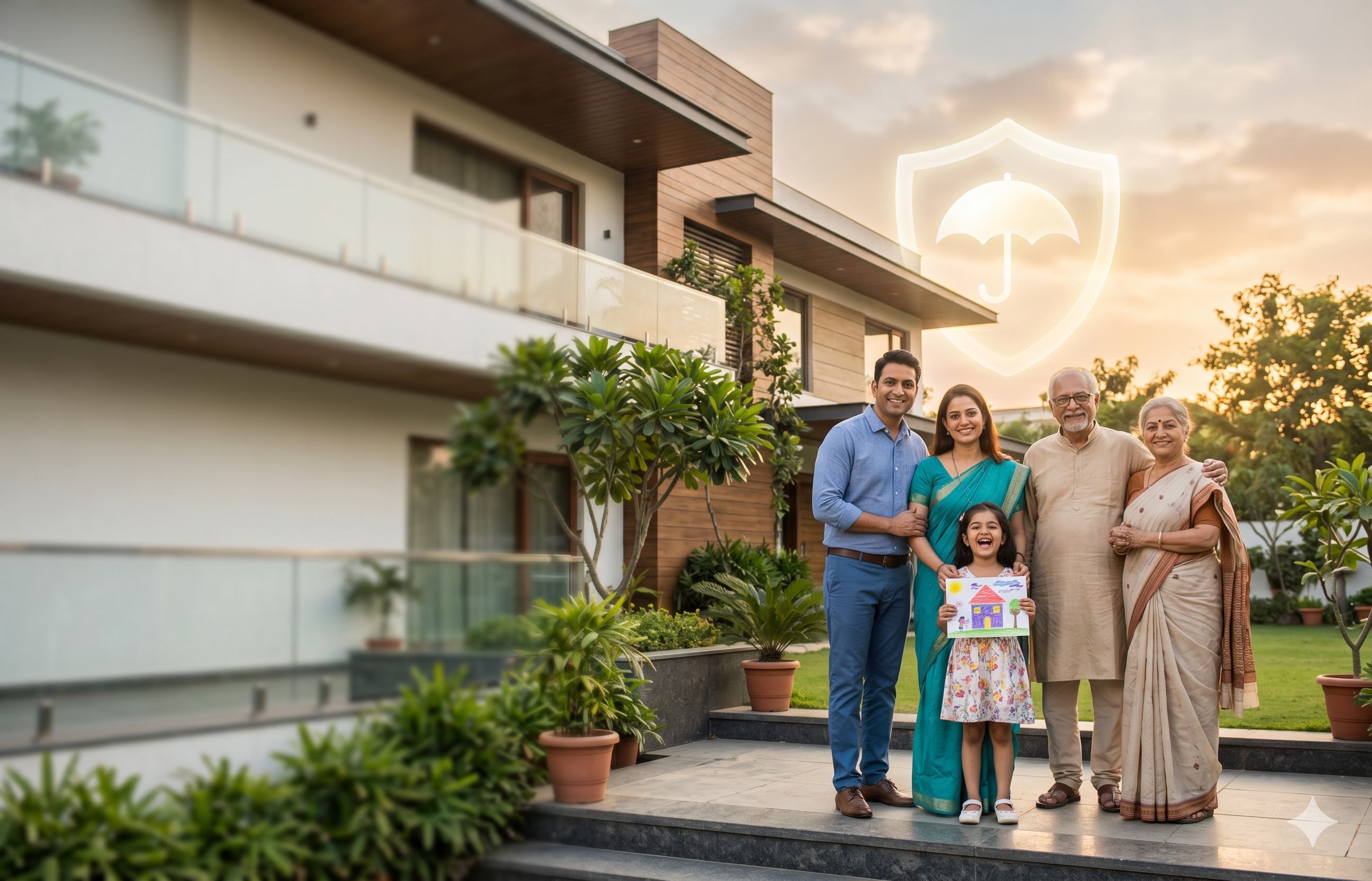 Insurance advisor helping a family compare policy options