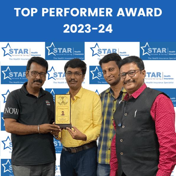 Top Performer 2023-24 award from Star Health